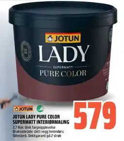 Obs Bygg Jotun Lady pure color supermatt interiørmaling tilbud