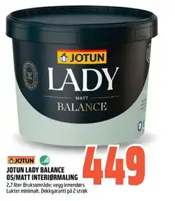 Obs Bygg Jotun Lady balance 05/matt interiørmaling tilbud