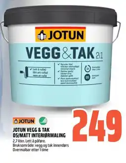 Obs Bygg Jotun Vegg & tak 05/matt interiørmaling tilbud