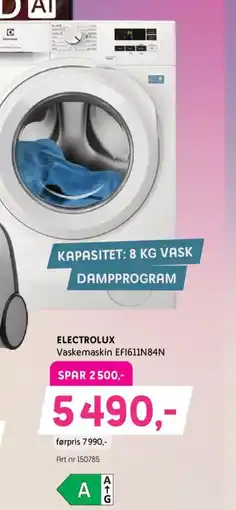 ELON ELECTROLUX Vaskemaskin EF1611N84N tilbud