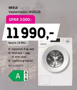 ELON MIELE Vaskemaskin WSA128 tilbud