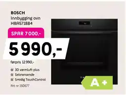 ELON BOSCH Innbygging ovn HBA571BB4 tilbud