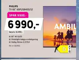 ELON PHILIPS TV 65" 65PUS8400/12 tilbud