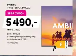 ELON PHILIPS TV 55" 55PUS8400/12 tilbud