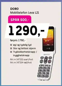 ELON DORO Mobiltelefon Leva L21 tilbud