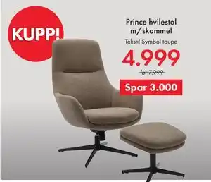 Prince hvilestol m/skammel