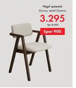 Fagmøbler Nigel spisestol tilbud