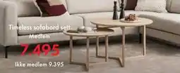 Fagmøbler Timeless sofabord sett tilbud