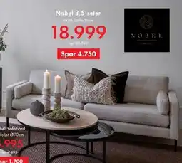 Fagmøbler Nobel 3,5-seter tilbud