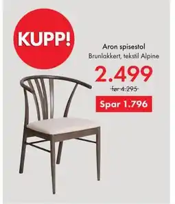 Fagmøbler Aron spisestol tilbud