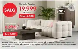 Fagmøbler Michelin 3-seter tilbud