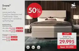 Fagmøbler Svane Lux Kontinentalseng tilbud