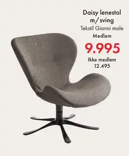 Fagmøbler Daisy lenestol m/sving tilbud
