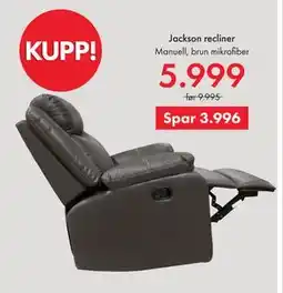 Fagmøbler Jackson recliner tilbud