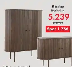 Fagmøbler Slide skap tilbud