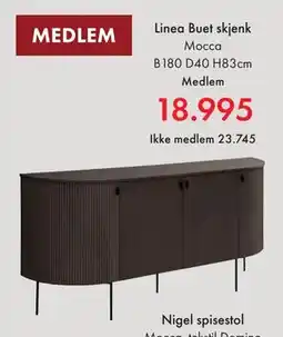 Fagmøbler Linea Buet skjenk tilbud