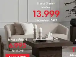 Fagmøbler Bianca 3-seter tilbud