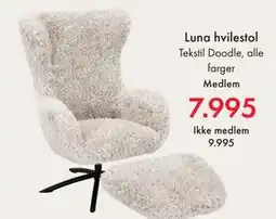 Fagmøbler Luna hvilestol tilbud