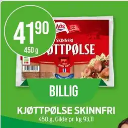 Kiwi KJØTTPØLSE SKINNFRI tilbud