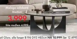 Fagmøbler Malaga sofabord tilbud