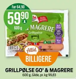 Kiwi GRILLPØLSE GO’ & MAGRERE tilbud