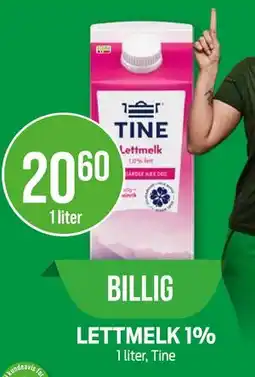 Kiwi LETTMELK 1% tilbud