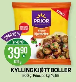 Kiwi KYLLINGKJØTTBOLLER tilbud
