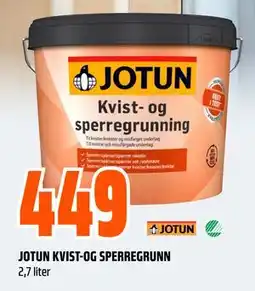 Obs Bygg JOTUN KVIST-OG SPERREGRUNN tilbud