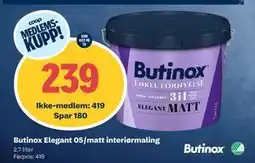 Obs Bygg Butinox Elegant 05/matt interiørmaling tilbud