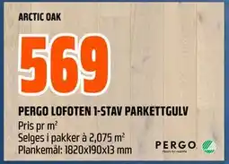 Obs Bygg PERGO LOFOTEN 1-STAV PARKETTGULV tilbud