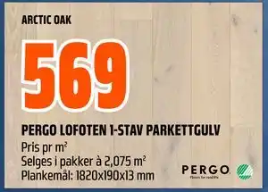 Obs Bygg PERGO LOFOTEN 1-STAV PARKETTGULV tilbud