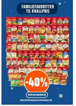 Coop Obs TORO SUPPER/SAUSER/GRYTER/OVNSRETTER tilbud