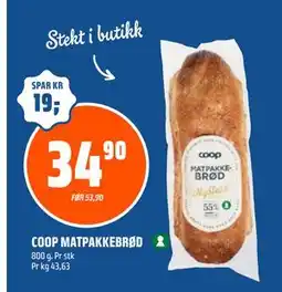 Coop Obs COOP MATPAKKEBRØD tilbud