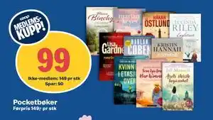 Coop Obs Pocketbøker tilbud