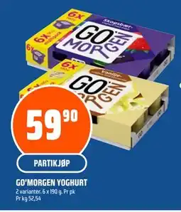 Coop Obs GO’MORGEN YOGHURT tilbud
