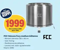 Coop Obs FCC Volcano Fury medium båltønne tilbud