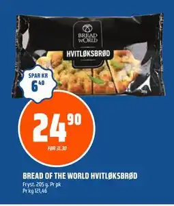 Coop Obs BREAD OF THE WORLD HVITLØKSBRØD tilbud