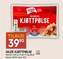 Coop Mega GILDE KJØTTPØLSE tilbud