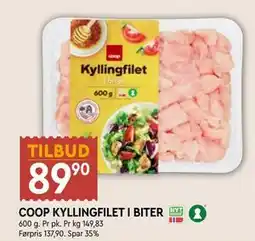 Coop Mega COOP KYLLINGFILET I BITER tilbud