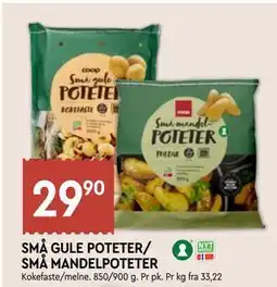 Coop Mega SMÅ GULE POTETER/ SMÅ MANDELPOTETER tilbud