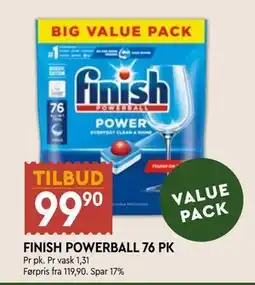 Coop Mega FINISH POWERBALL 76 PK tilbud