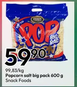 Gigaboks Popcorn salt big pack 600 g tilbud