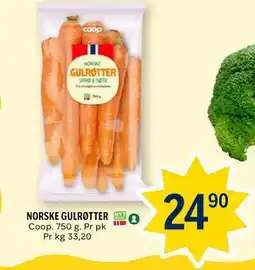 Coop Prix NORSKE GULRØTTER tilbud