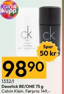 Gigaboks Deostick BE/ONE 75 g tilbud