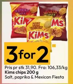 Gigaboks Kims chips 200 g tilbud