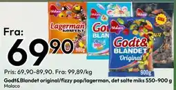 Gigaboks Godt&Blandet original/fizzy pop/lagerman, det salte miks 550-900 g tilbud