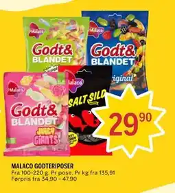 Coop Prix MALACO GODTERIPOSER tilbud