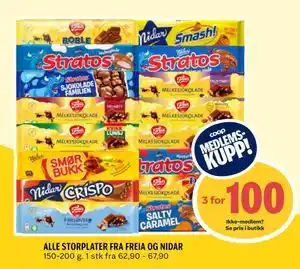 ALLE STORPLATER FRA FREIA OG NIDAR, Medlemspris