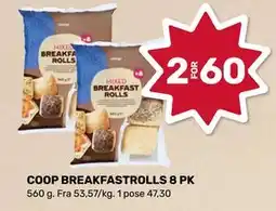 Matkroken COOP BREAKFASTROLLS 8 PK tilbud