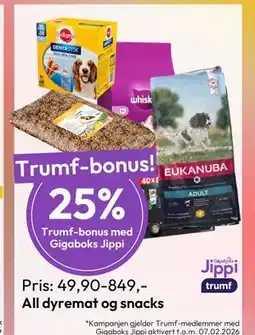 Gigaboks All dyremat og snacks tilbud